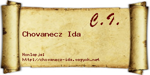 Chovanecz Ida névjegykártya