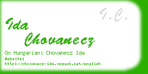 ida chovanecz business card